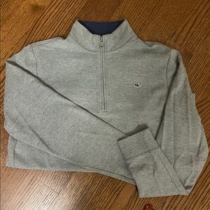 Vineyard Vines Boy’s Gray Quarter-Zip Pullover